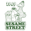 Junior's Sesame Street Group Green Outline 1969 T-Shirt