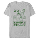 Men's Sesame Street Group Green Outline 1969 T-Shirt