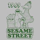 Men's Sesame Street Group Green Outline 1969 T-Shirt