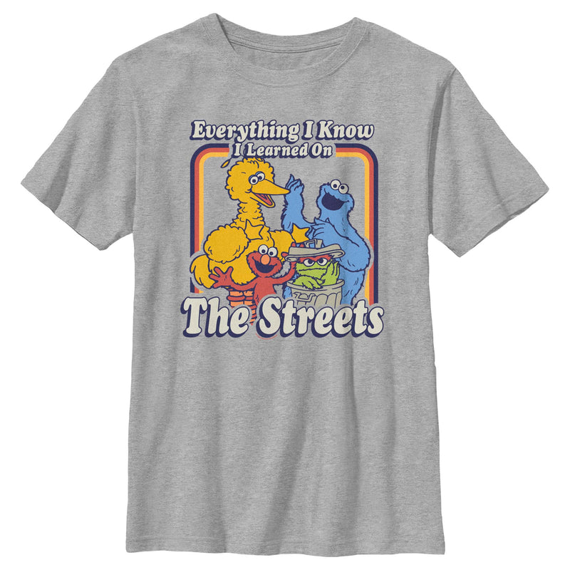 Boy's Sesame Street Everything I Know I Learned on the Streets T-Shirt