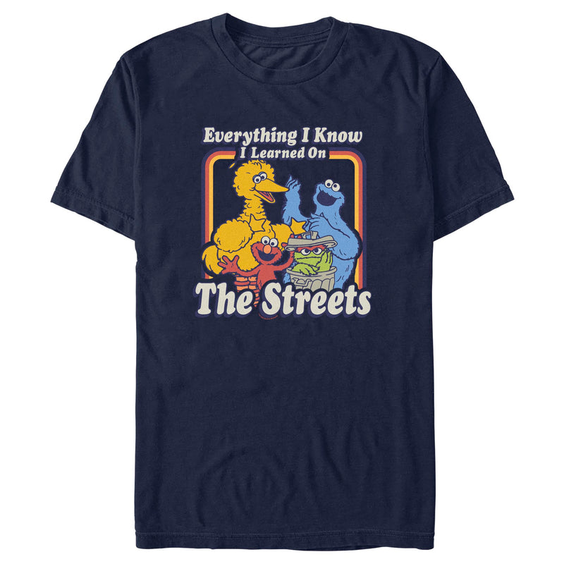 Men's Sesame Street Everything I Know I Learned on the Streets T-Shirt