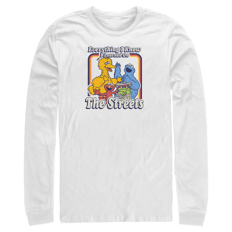 Men's Sesame Street Everything I Know I Learned on the Streets Long Sleeve Shirt