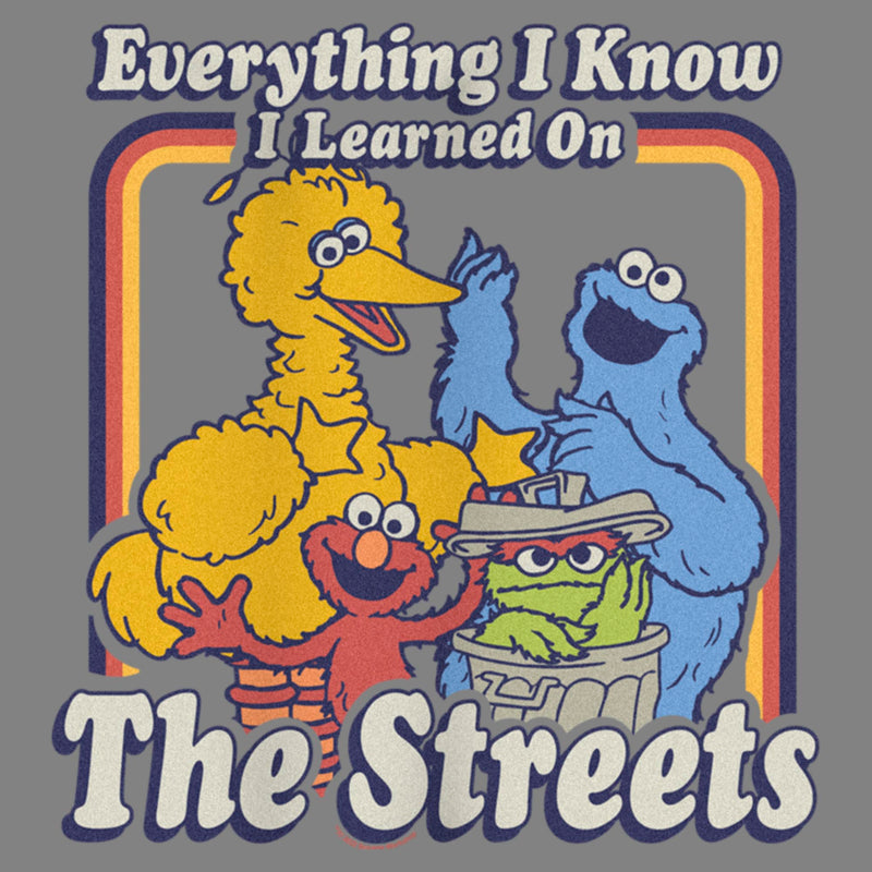 Junior's Sesame Street Everything I Know I Learned on the Streets Cowl Neck Sweatshirt