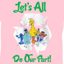 Girl's Sesame Street Let’s All Do Our Part T-Shirt