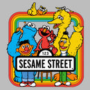 Men's Sesame Street Rainbow Box Group Portrait T-Shirt