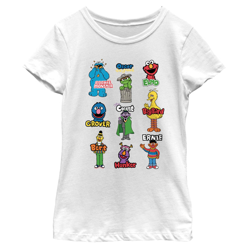 Girl's Sesame Street Character Introductions T-Shirt