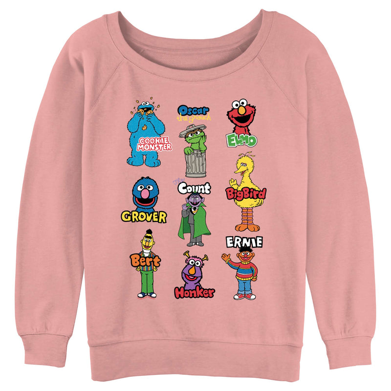 Junior's Sesame Street Character Introductions Sweatshirt