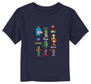 Toddler's Sesame Street Character Name Panels Introductions T-Shirt