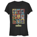 Junior's Sesame Street 9 Panel Puppet Grid T-Shirt