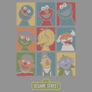 Junior's Sesame Street 9 Panel Puppet Grid T-Shirt