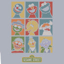 Junior's Sesame Street 9 Panel Puppet Grid Sweatshirt