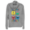 Junior's Sesame Street Four Circle Grid Cowl Neck Sweatshirt