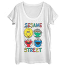 Women's Sesame Street Four Circle Grid T-Shirt