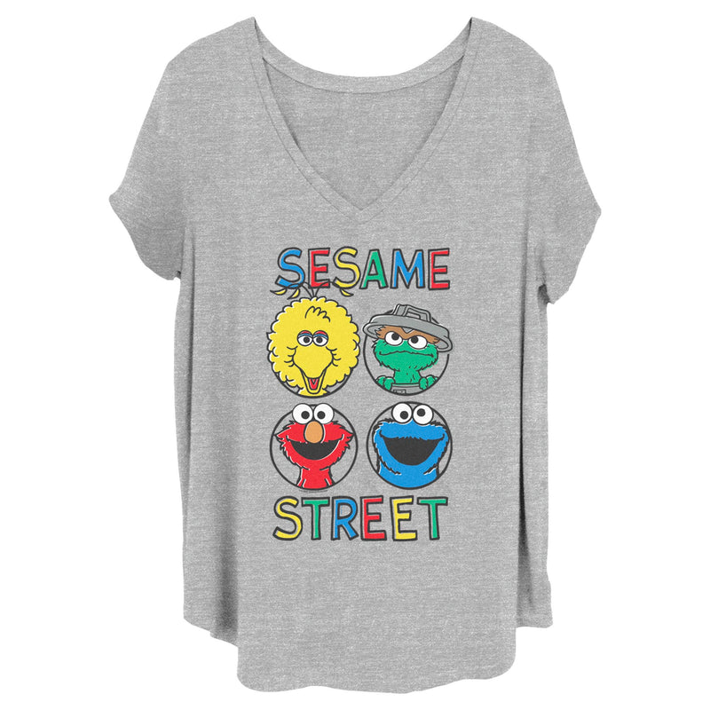 Women's Sesame Street Four Circle Grid T-Shirt