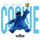 Junior's Sesame Street Me Want Cookie T-Shirt