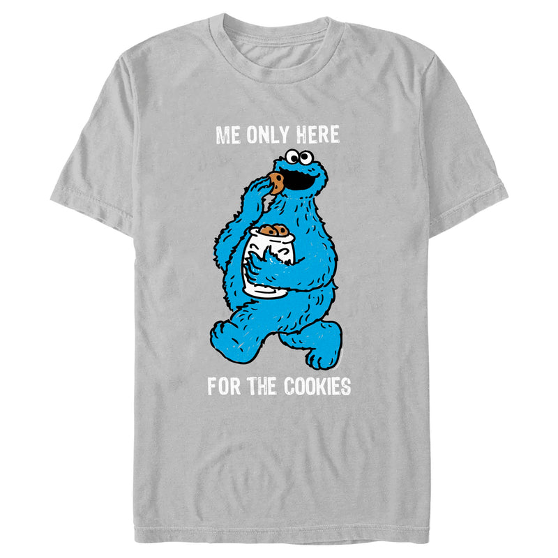 Men's Sesame Street Me Only Here for the Cookies T-Shirt