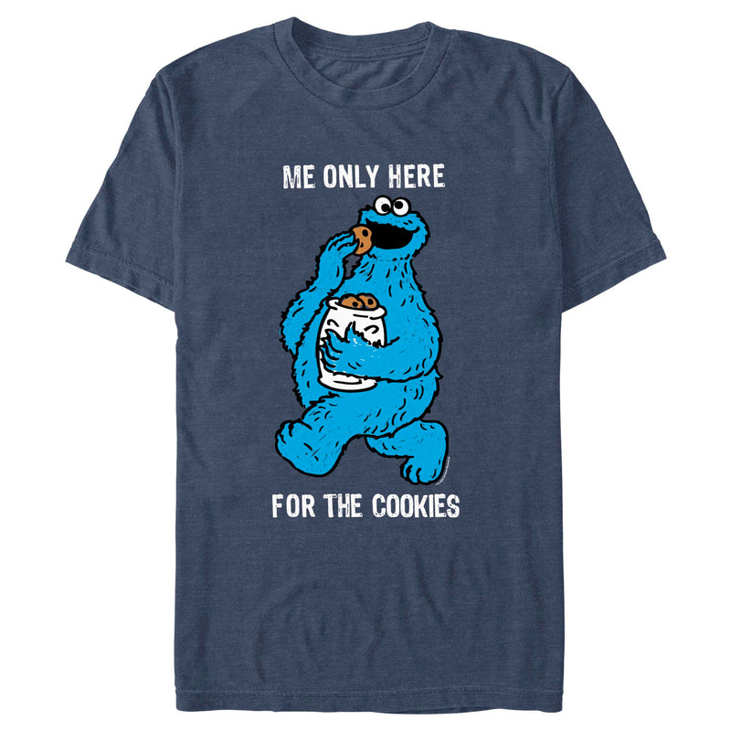 Men's Sesame Street Me Only Here for the Cookies T-Shirt