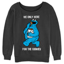 Junior's Sesame Street Me Only Here for the Cookies Sweatshirt