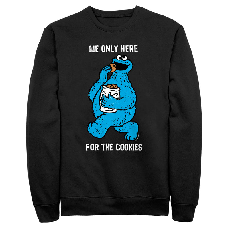 Men's Sesame Street Me Only Here for the Cookies Sweatshirt