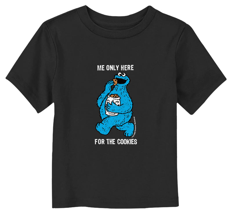 Toddler's Sesame Street Me Only Here for the Cookies Walk T-Shirt