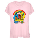 Junior's Sesame Street Crew Rainbow Banner Portrait T-Shirt