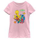 Girl's Sesame Street Main Group Shot T-Shirt