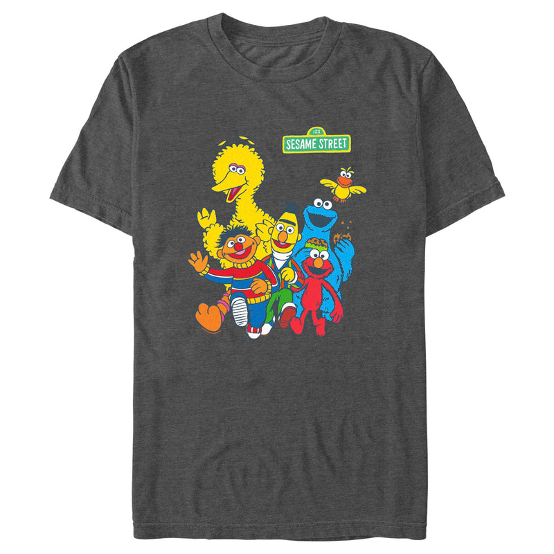 Men's Sesame Street Main Group Shot T-Shirt