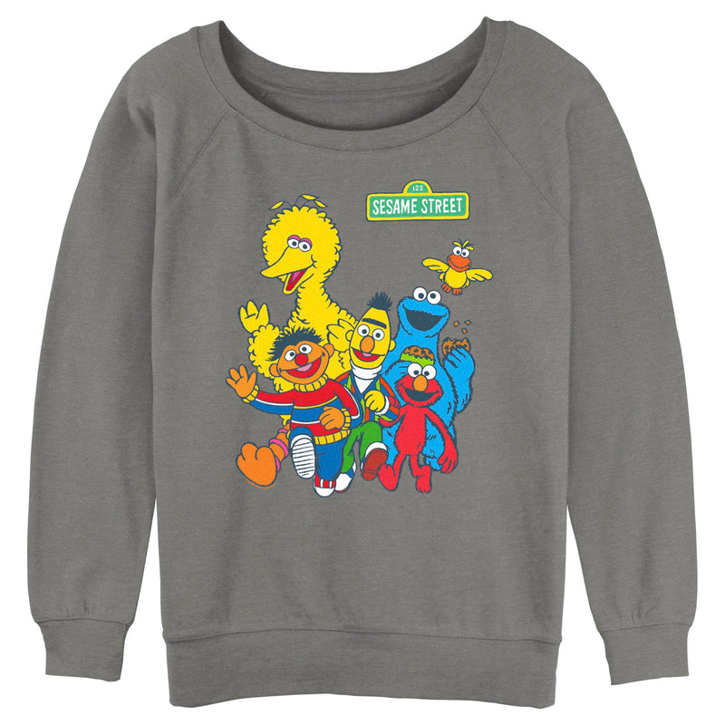 Junior's Sesame Street Main Group Shot Sweatshirt
