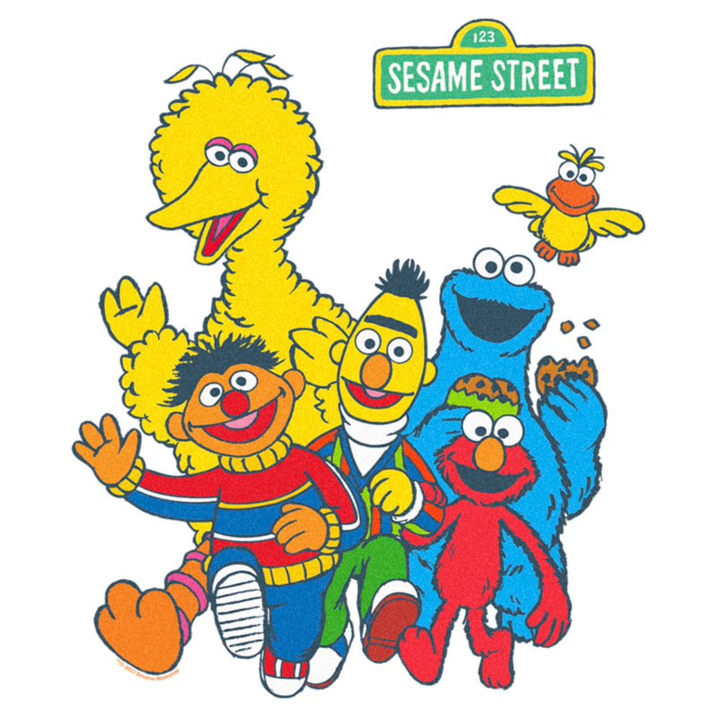 Men's Sesame Street Main Group Shot Long Sleeve Shirt