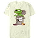 Men's Sesame Street Oscar Scram Sign T-Shirt