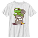 Boy's Sesame Street Oscar Scram Sign T-Shirt