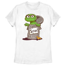 Women's Sesame Street Oscar Scram Sign T-Shirt