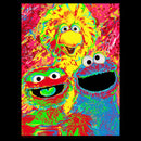 Men's Sesame Street Trio Saturated Painting T-Shirt