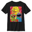 Boy's Sesame Street Trio Saturated Painting T-Shirt