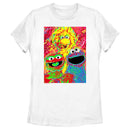 Women's Sesame Street Trio Saturated Painting T-Shirt