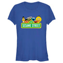 Junior's Sesame Street Sign Classic Group Portrait T-Shirt