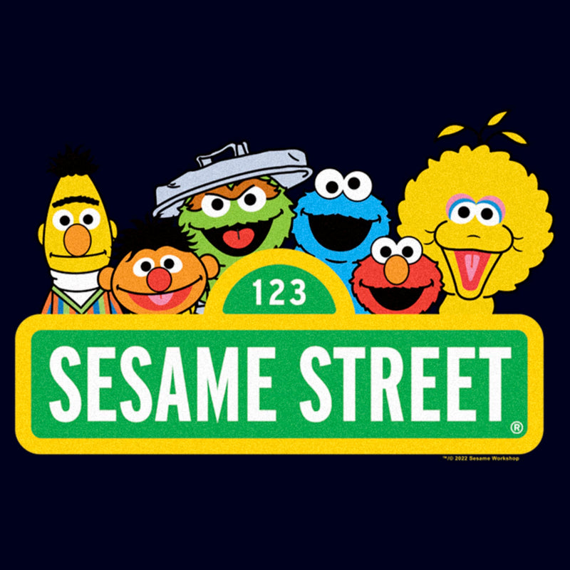 Toddler's Sesame Street Sign Classic Group Shot T-Shirt