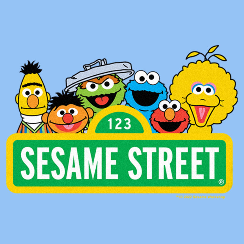 Toddler's Sesame Street Sign Classic Group Shot T-Shirt