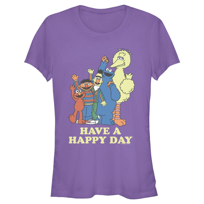 Junior's Sesame Street Have a Happy Day T-Shirt