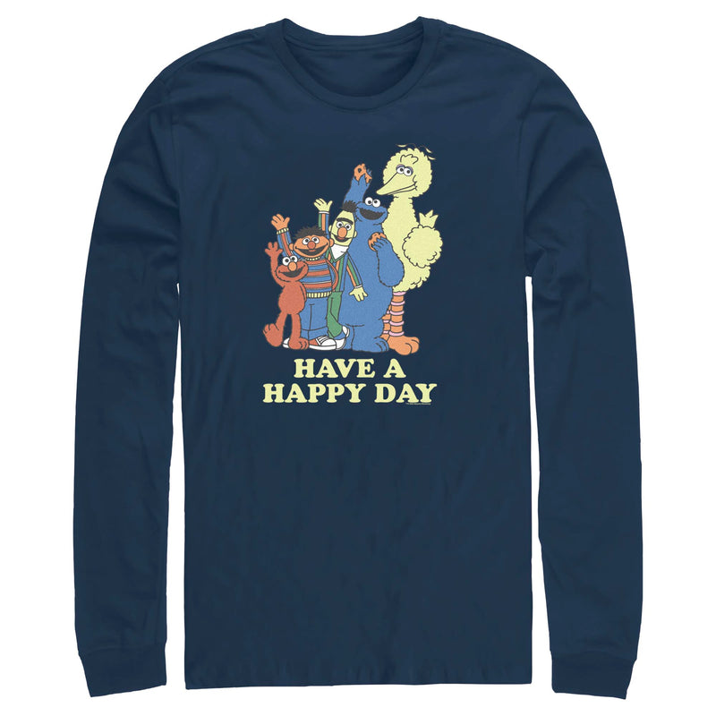 Men's Sesame Street Have a Happy Day Long Sleeve Shirt