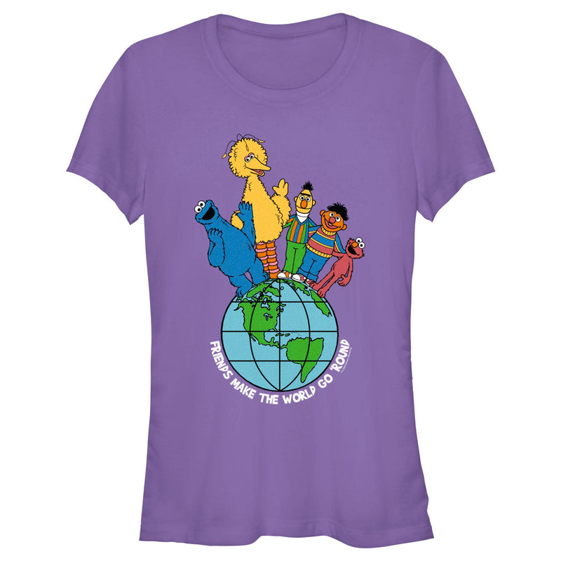 Junior's Sesame Street Friends Make the World Go Round T-Shirt