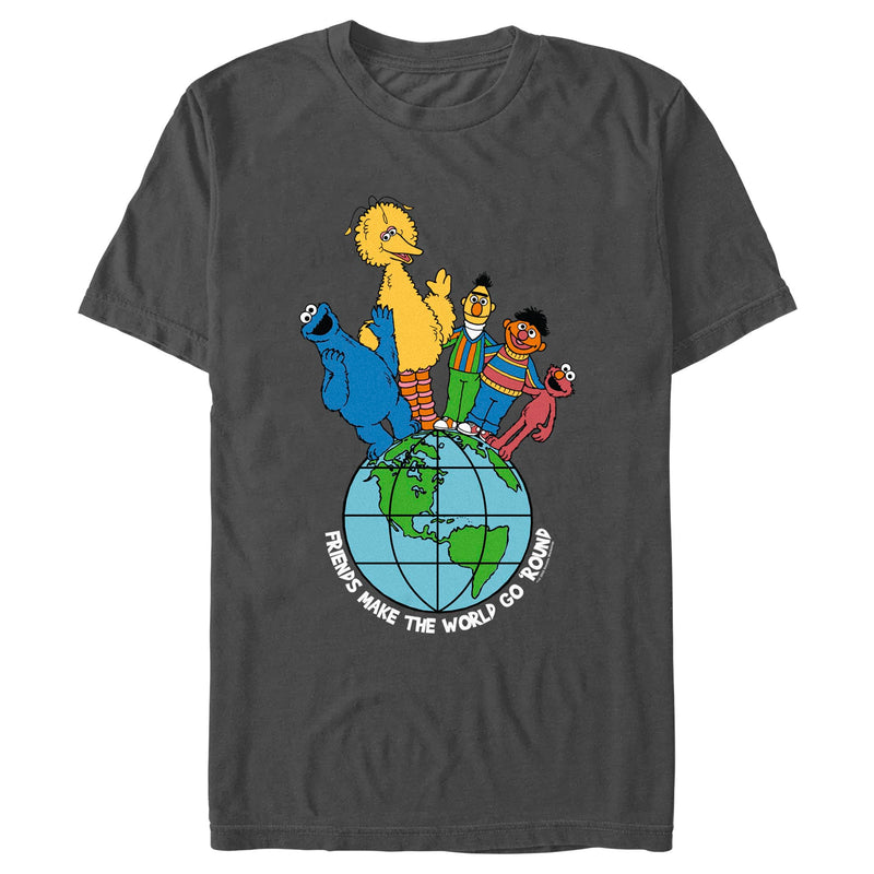 Men's Sesame Street Friends Make the World Go Round T-Shirt