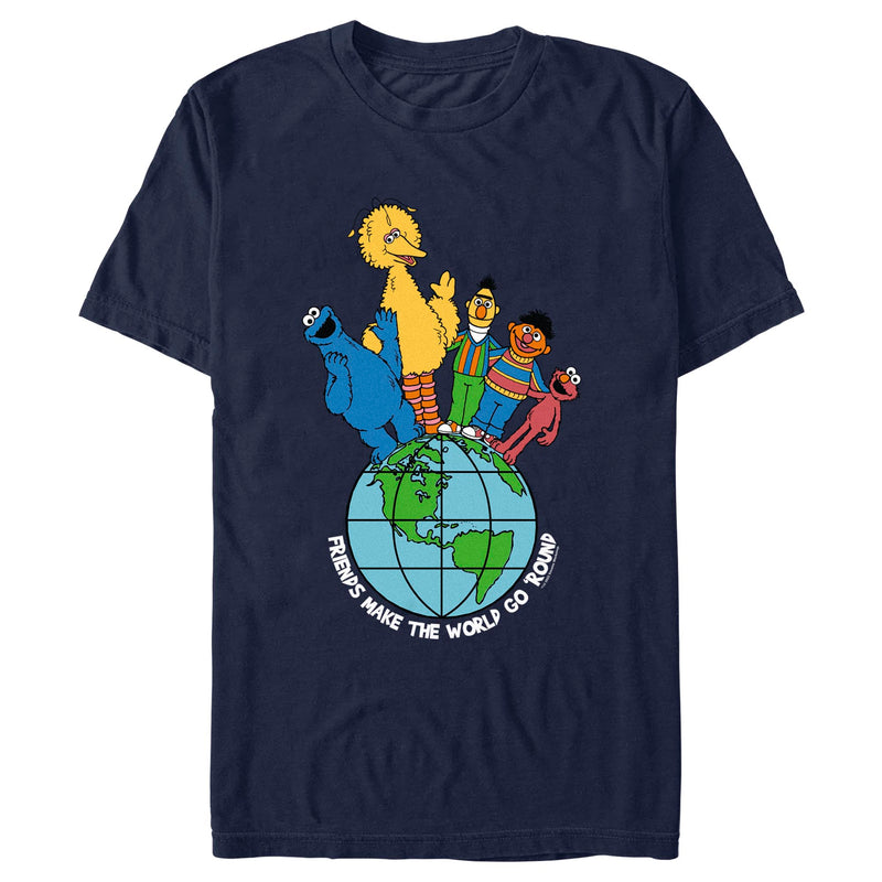 Men's Sesame Street Friends Make the World Go Round T-Shirt