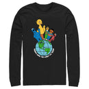 Men's Sesame Street Friends Make the World Go Round Long Sleeve Shirt