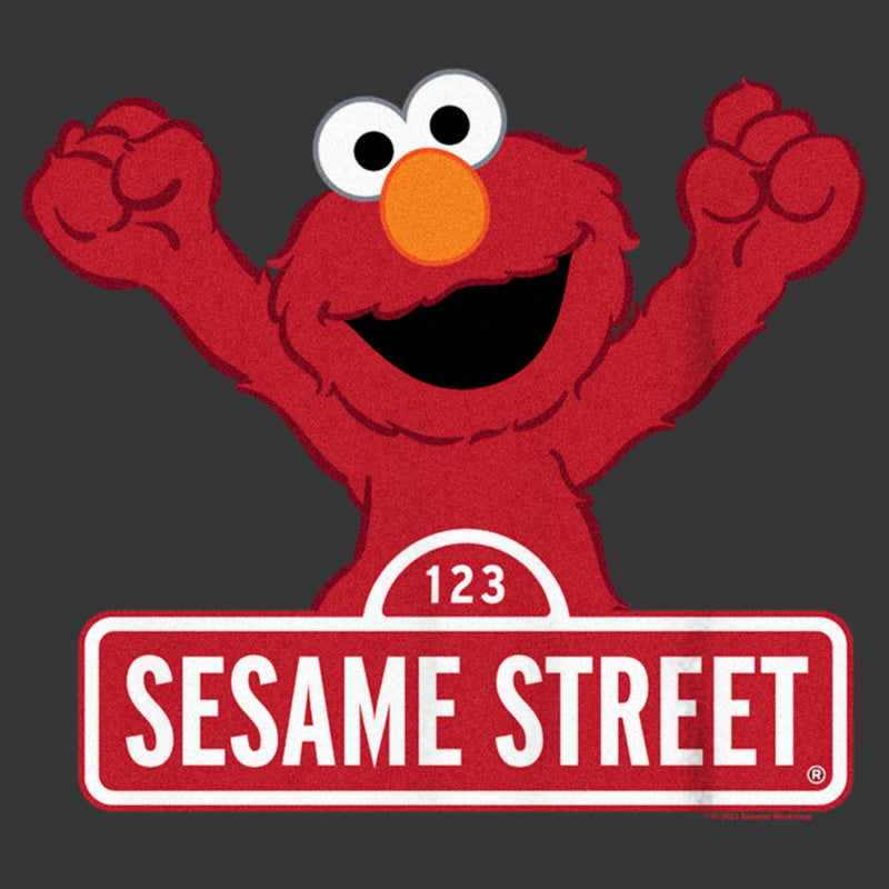 Boy's Sesame Street Elmo Red Logo Sign T-Shirt