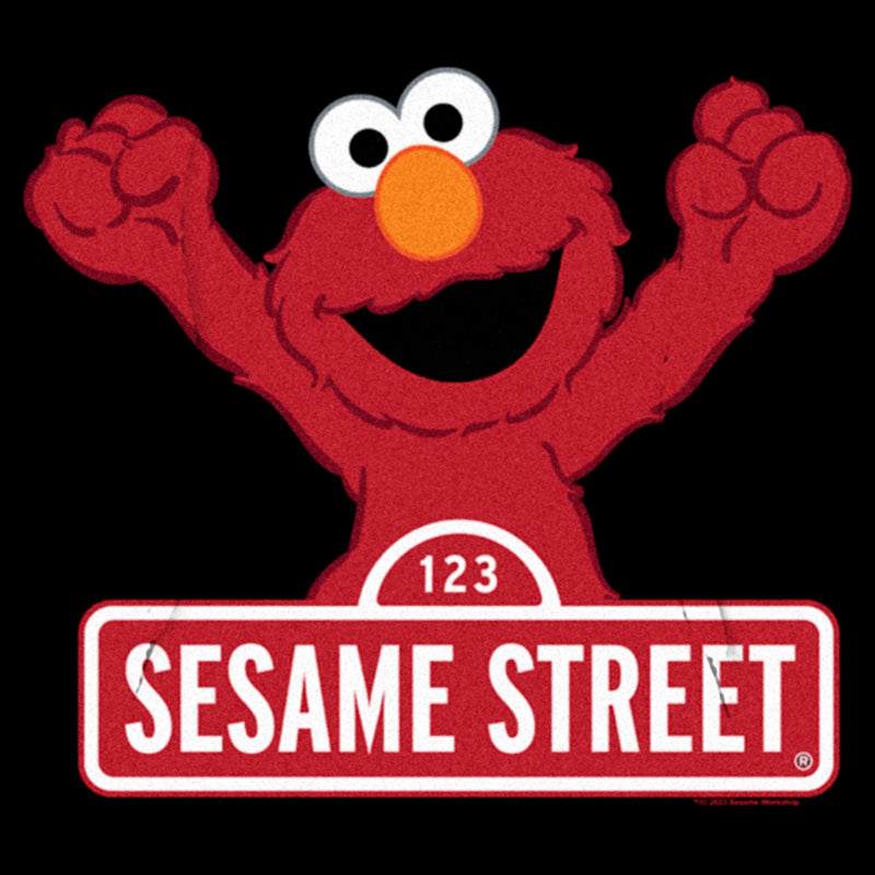 Men's Sesame Street Elmo Red Logo Sign Pull Over Hoodie