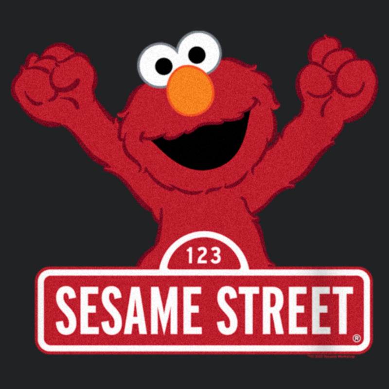 Women's Sesame Street Elmo Red Logo Sign Racerback Tank Top