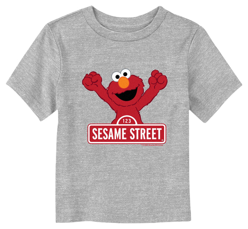 Toddler's Sesame Street Classic Red Logo Sign Elmo T-Shirt