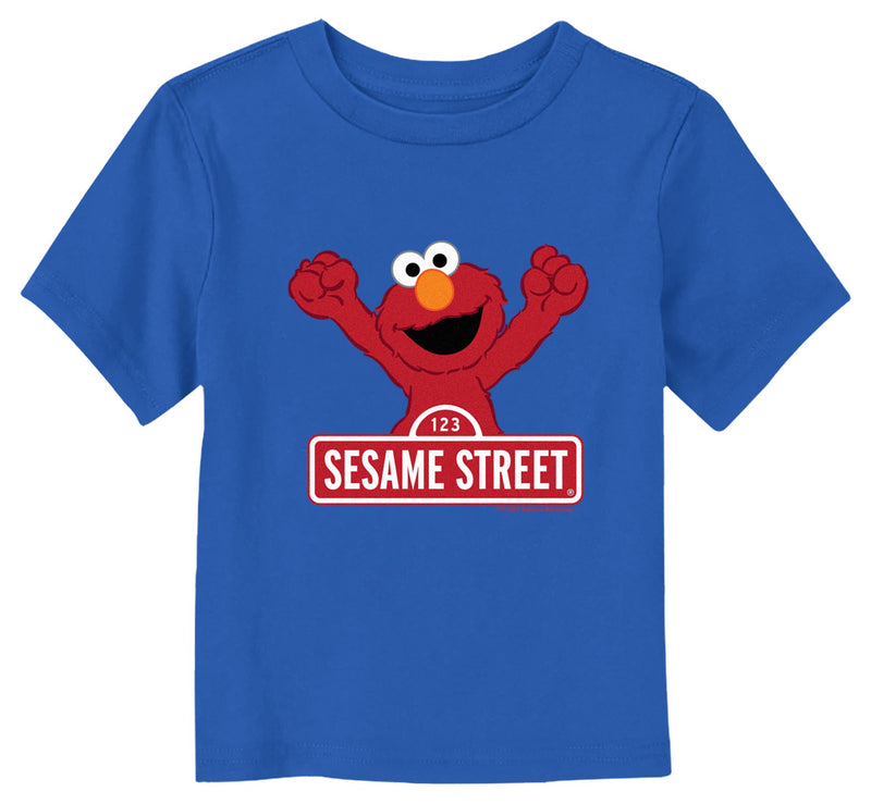 Toddler's Sesame Street Classic Red Logo Sign Elmo T-Shirt