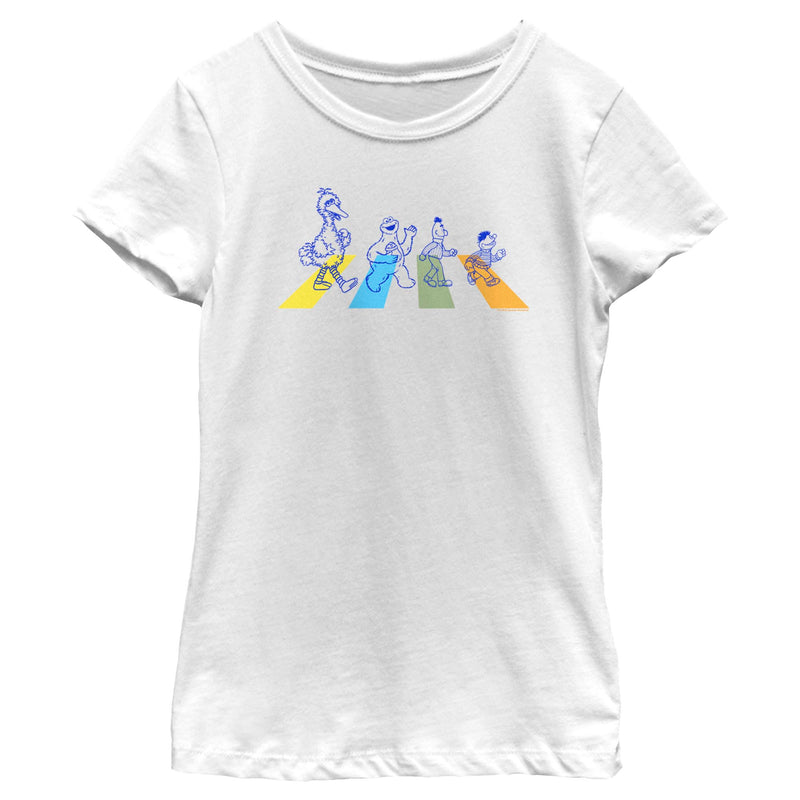 Girl's Sesame Street Crossing Abbey Street T-Shirt
